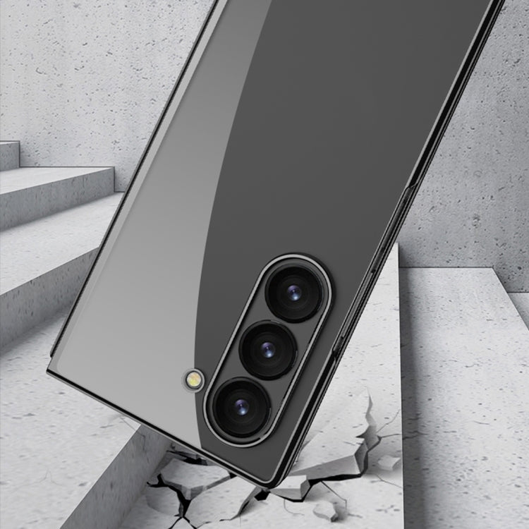 For Samsung Galaxy Z Fold6 GKK Big Hole Electroplating Phantom Full Coverage Phone Case(Black)