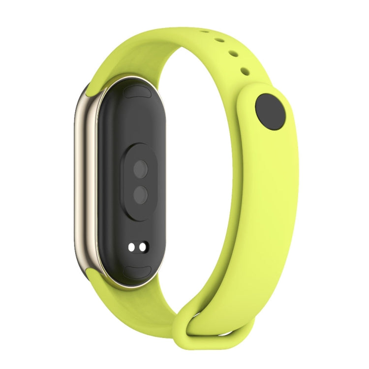 For Xiaomi Smart Band 10 / 9 / 8 MIJOBS Metal Buckle Solid Color Silicone Watch Band(Grass Green)