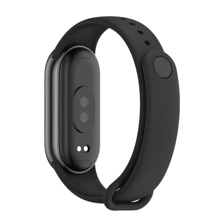 For Xiaomi Smart Band 10 / 9 / 8 MIJOBS Metal Buckle Solid Color Silicone Watch Band(Black)