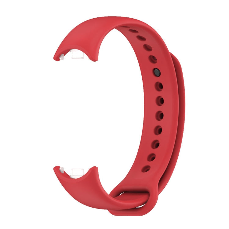 For Xiaomi Smart Band 10 / 9 / 8 MIJOBS Metal Buckle Solid Color Silicone Watch Band(Red)