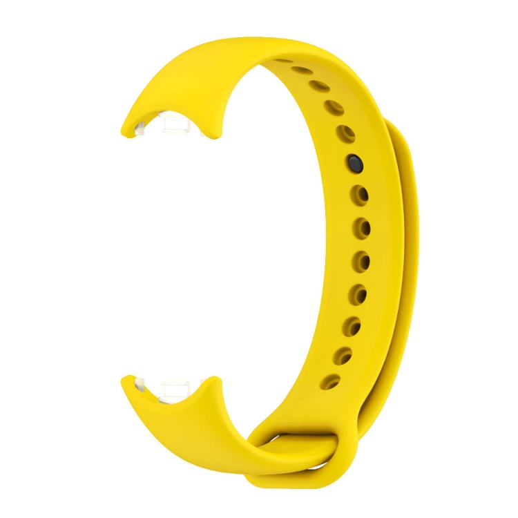 For Xiaomi Smart Band 10 / 9 / 8 MIJOBS Metal Buckle Solid Color Silicone Watch Band(Yellow)