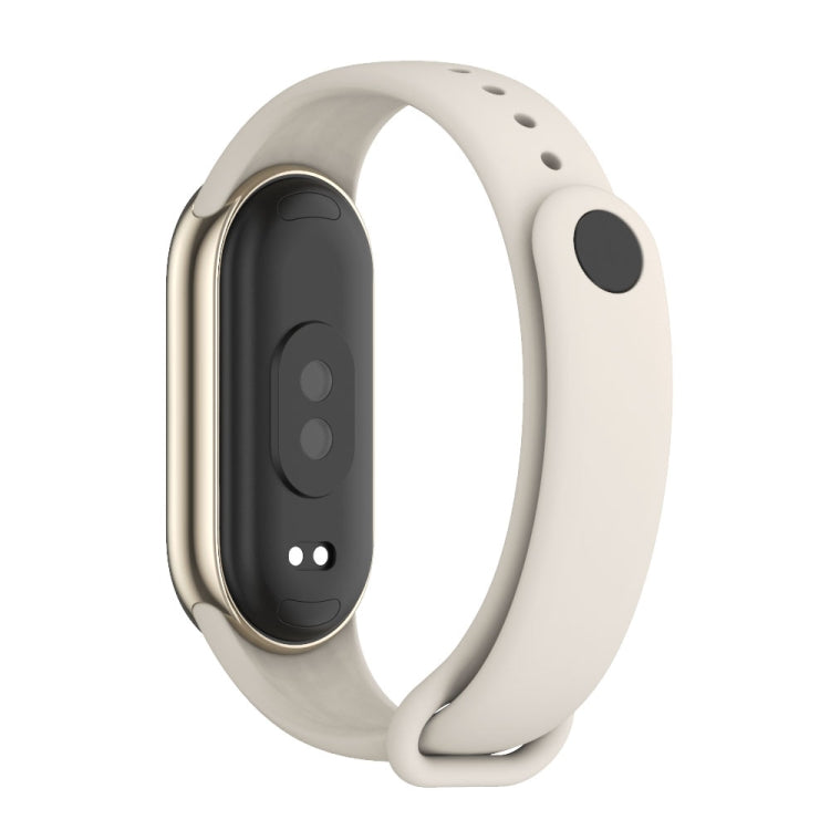 For Xiaomi Smart Band 10 / 9 / 8 MIJOBS Metal Buckle Solid Color Silicone Watch Band(Grey)