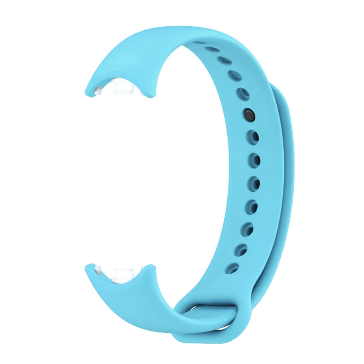 For Xiaomi Smart Band 10 / 9 / 8 MIJOBS Metal Buckle Solid Color Silicone Watch Band(Sky Blue)