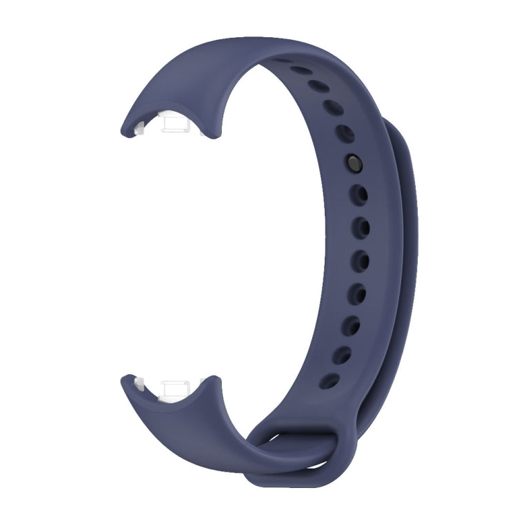 For Xiaomi Smart Band 10 / 9 / 8 MIJOBS Metal Buckle Solid Color Silicone Watch Band(Midnight Blue)