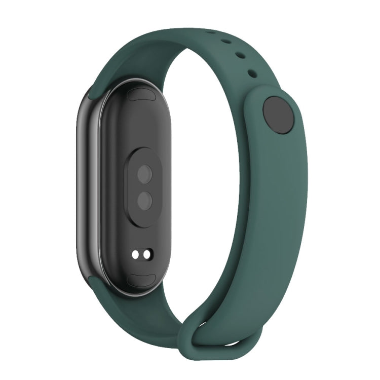 For Xiaomi Smart Band 10 / 9 / 8 MIJOBS Metal Buckle Solid Color Silicone Watch Band(Crow Blue)