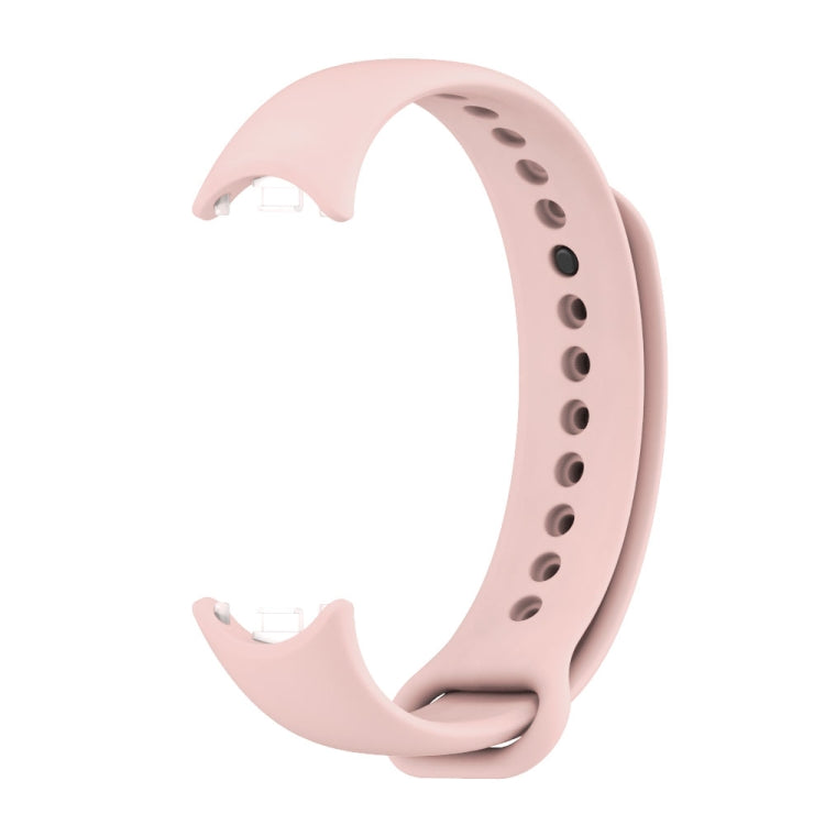 For Xiaomi Smart Band 10 / 9 / 8 MIJOBS Metal Buckle Solid Color Silicone Watch Band(Pink)