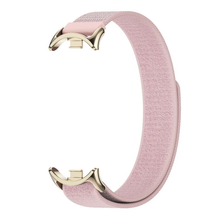 For Xiaomi Smart Band 9 / 8 MIJOBS Nylon Watch Band Wristband(Pink Light Gold)