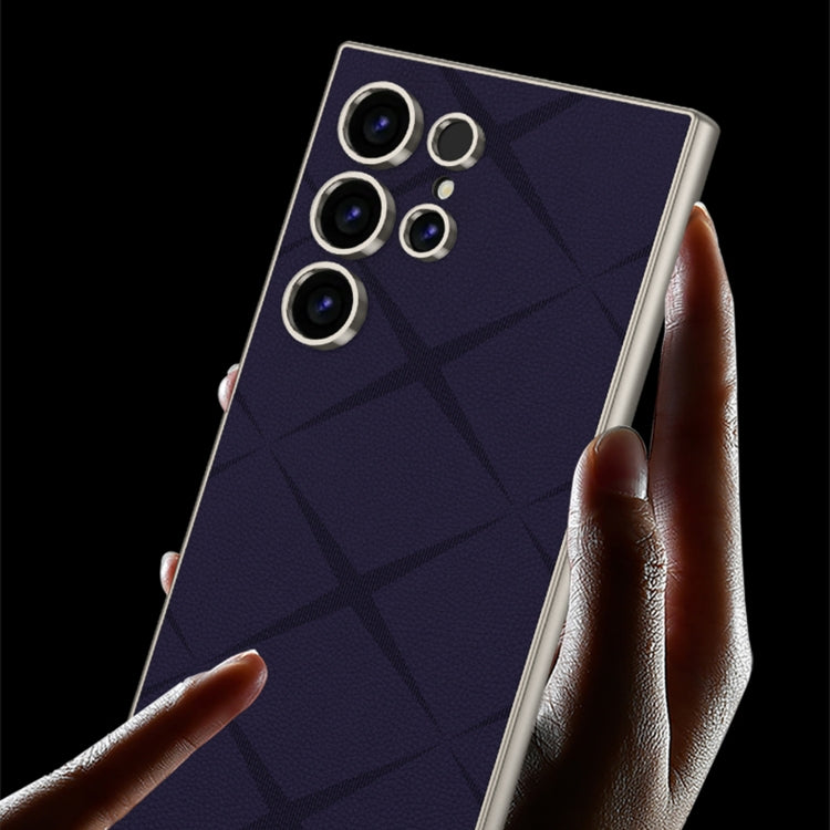 For Samsung Galaxy S23 Ultra 5G GKK Asterism Metal Paint Skin Feel Leather Full Coverage Phone Case, Not Included Pen(Black)