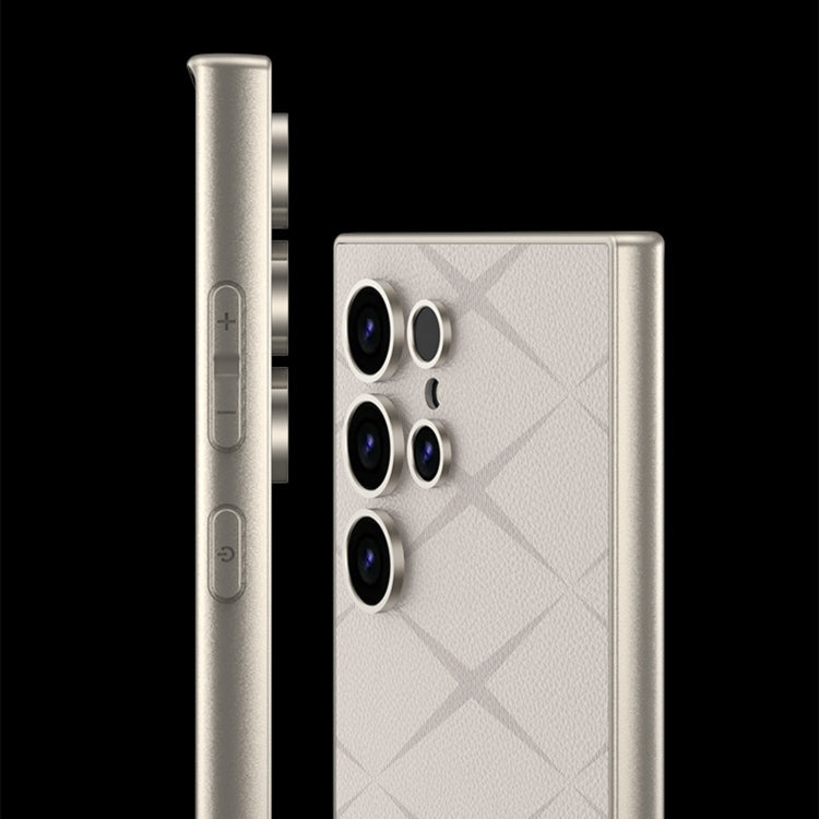 For Samsung Galaxy S23 Ultra 5G GKK Asterism Metal Paint Skin Feel Leather Full Coverage Phone Case, Not Included Pen(Grey)