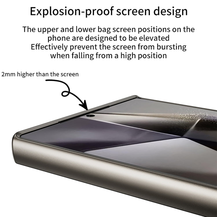 For Samsung Galaxy S23 Ultra 5G GKK Metal Paint Skin Feel Leather Full Coverage Phone Case(Black)