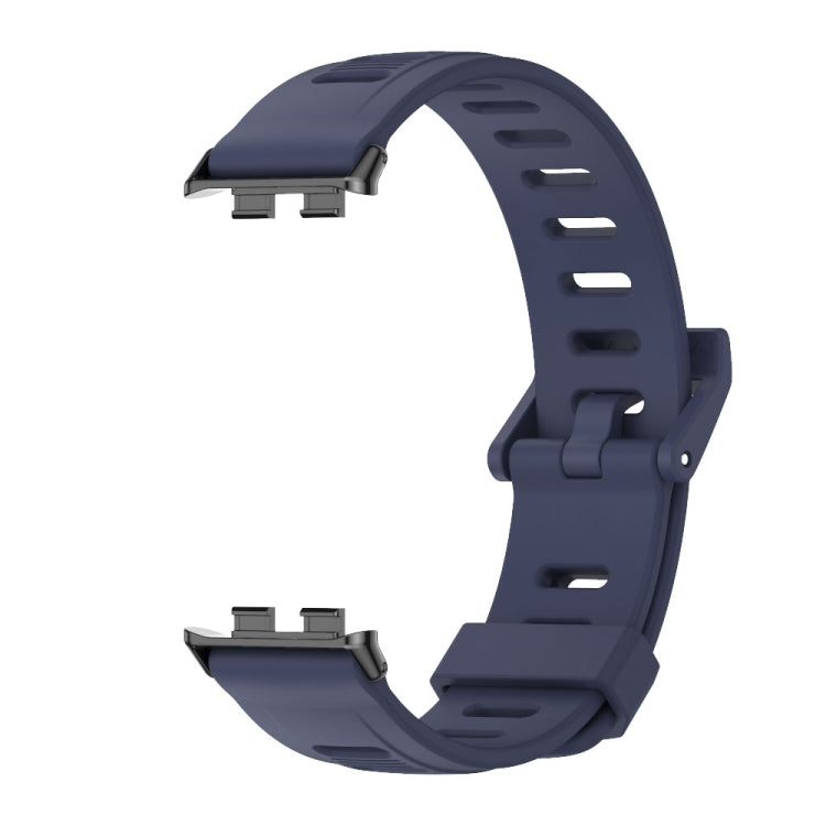 For Honor Band 10 / 9 MIJOBS Flat Hole Breathable TPU Watch Band(Midnight Blue Black)