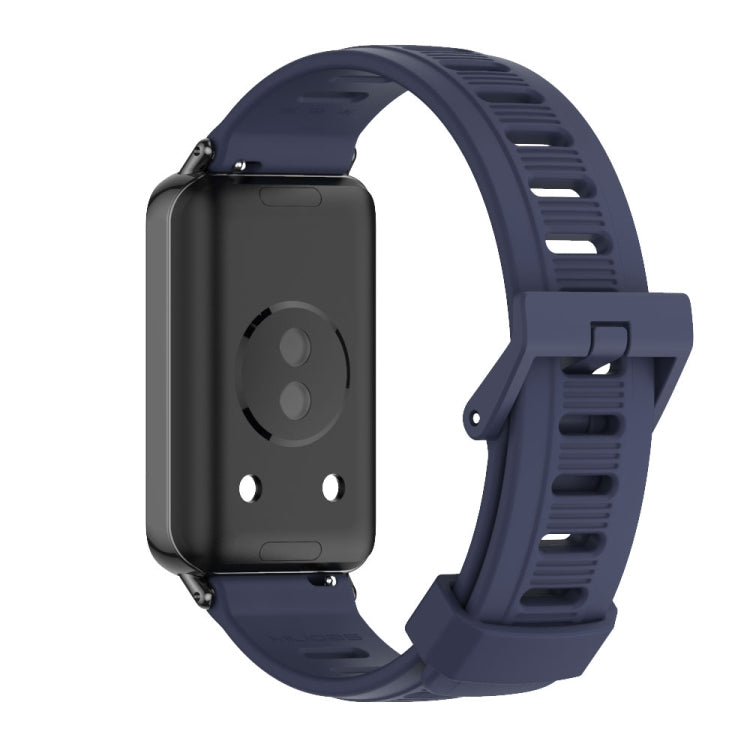 For Honor Band 10 / 9 MIJOBS Flat Hole Breathable TPU Watch Band(Midnight Blue Black)