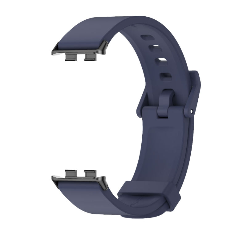 For Honor Band 10 / 9 MIJOBS Solid Color Silicone Watch Band(Midnight Blue Black)
