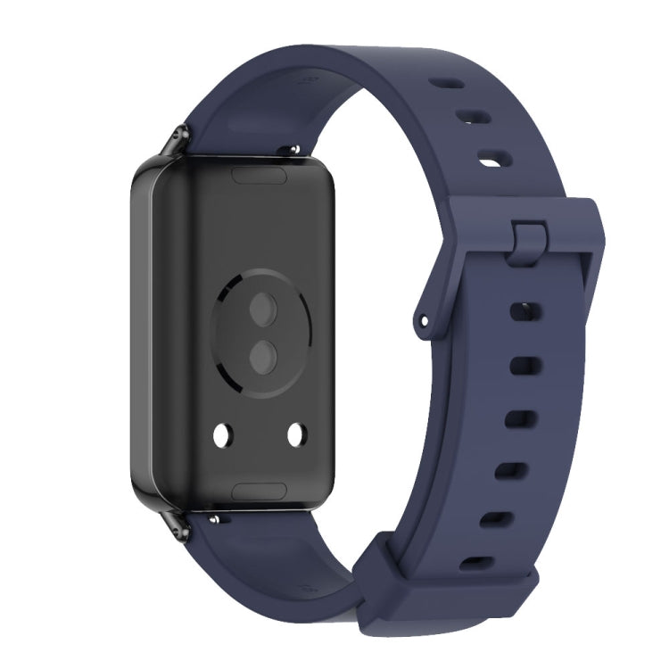 For Honor Band 10 / 9 MIJOBS Solid Color Silicone Watch Band(Midnight Blue Black)