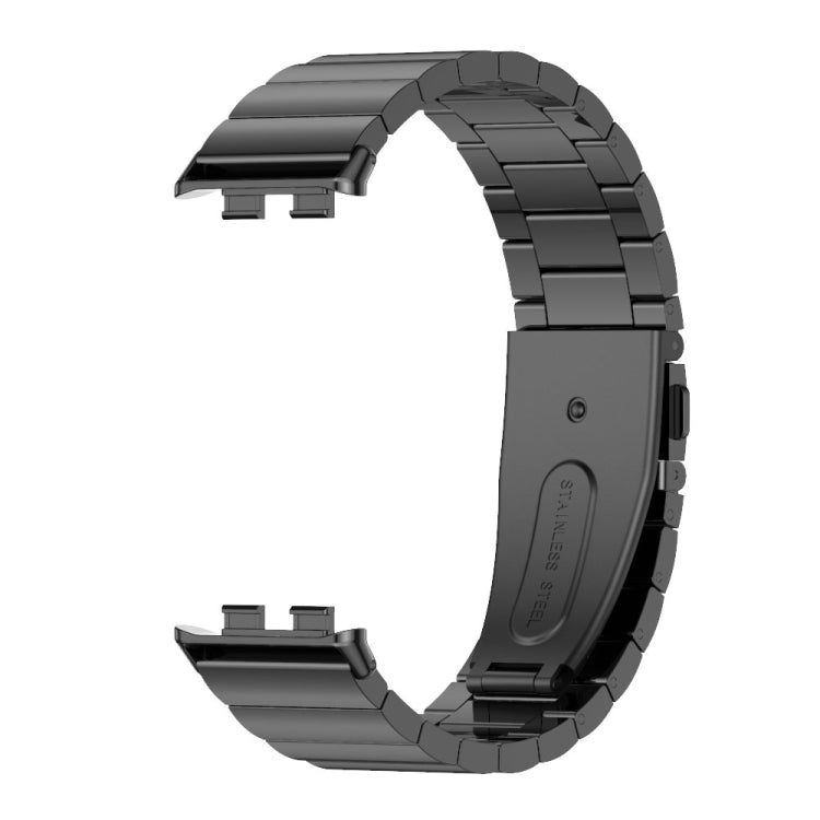 For Honor Band 10 / 9 MIJOBS Bamboo Stainless Steel Watch Band(Black)