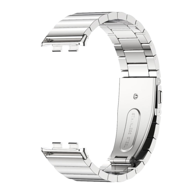 For Honor Band 10 / 9 MIJOBS Bamboo Stainless Steel Watch Band(Silver)