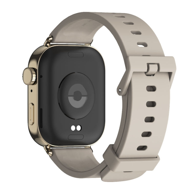 For Huawei Watch Fit3 MIJOBS Solid Color Silicone Watch Band(Gray Light Gold)