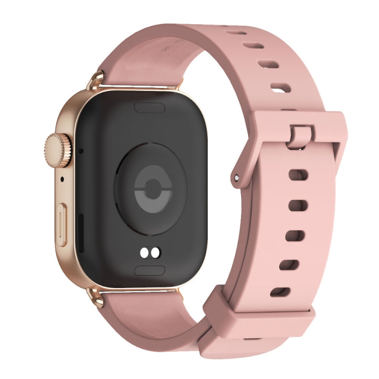 For Huawei Watch Fit3 MIJOBS Solid Color Silicone Watch Band(Pink Rose Gold)