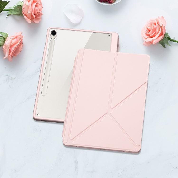 For Samsung Galaxy Tab S10 Lite / S10 FE DUX DUCIS Magi Series Smart Leather Tablet Case(Pink)