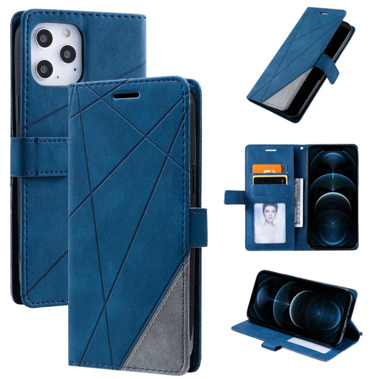 Skin Feel Splicing Horizontal Flip Leather Case with Holder & Card Slots & Wallet & Photo Frame, For iPhone 12 Pro Max, For iPhone 12 / 12 Pro, For iPhone 12 mini, For iPhone XR