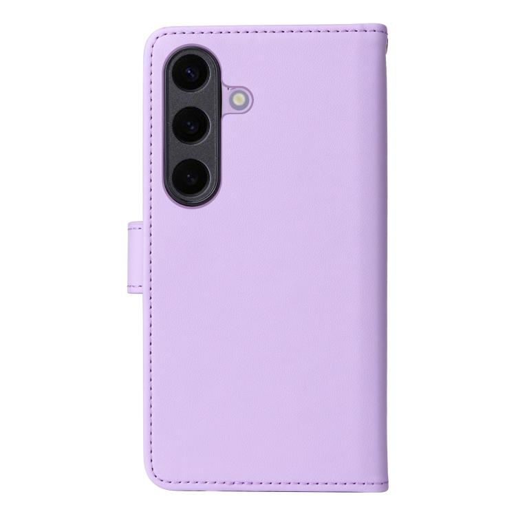 For Samsung Galaxy S25+ 5G BETOPNICE BN-005 2 in 1 Detachable Imitate Genuine Leather Phone Case(Light Purple)