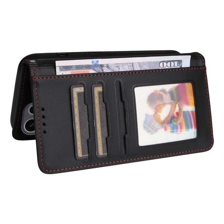 For Samsung Galaxy S25 Ultra 5G BETOPNICE BN-005 2 in 1 Detachable Imitate Genuine Leather Phone Case(Black)