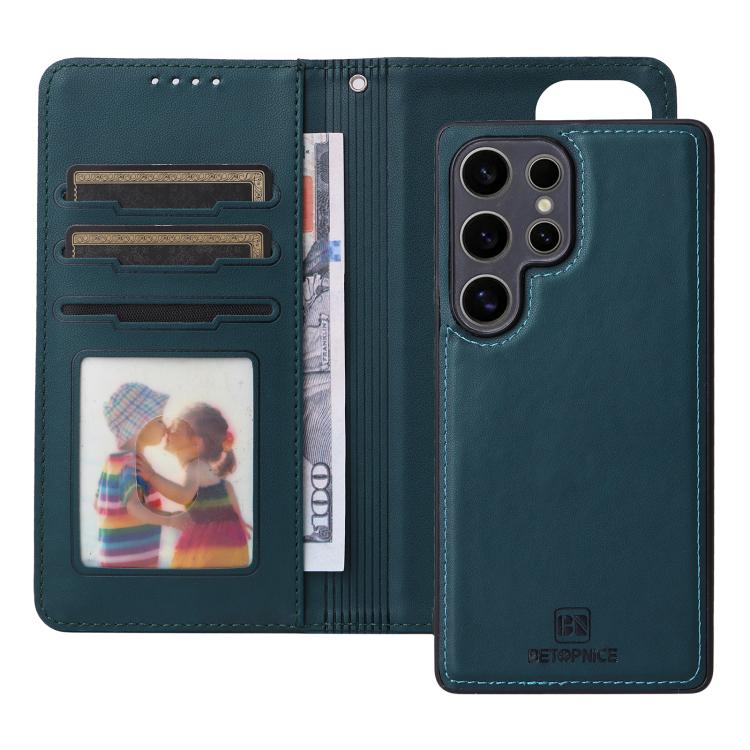 For Samsung Galaxy S25 Ultra 5G BETOPNICE BN-005 2 in 1 Detachable Imitate Genuine Leather Phone Case(Blue)