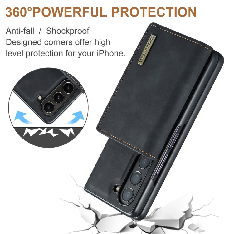For Samsung Galaxy Z Fold6 DG.MING M1 Series 3-Fold Multi Card Wallet + Magnetic Phone Case(Black)