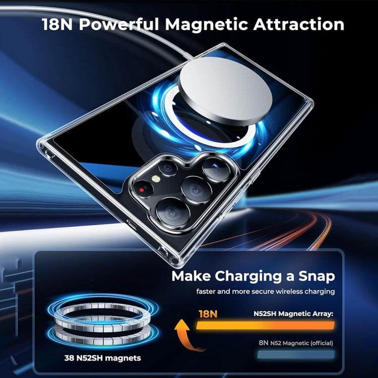 For Samsung Galaxy S24 Ultra 5G ViLi MAG-C Series MagSafe Magnetic PC + TPU Phone Case(Transparent)