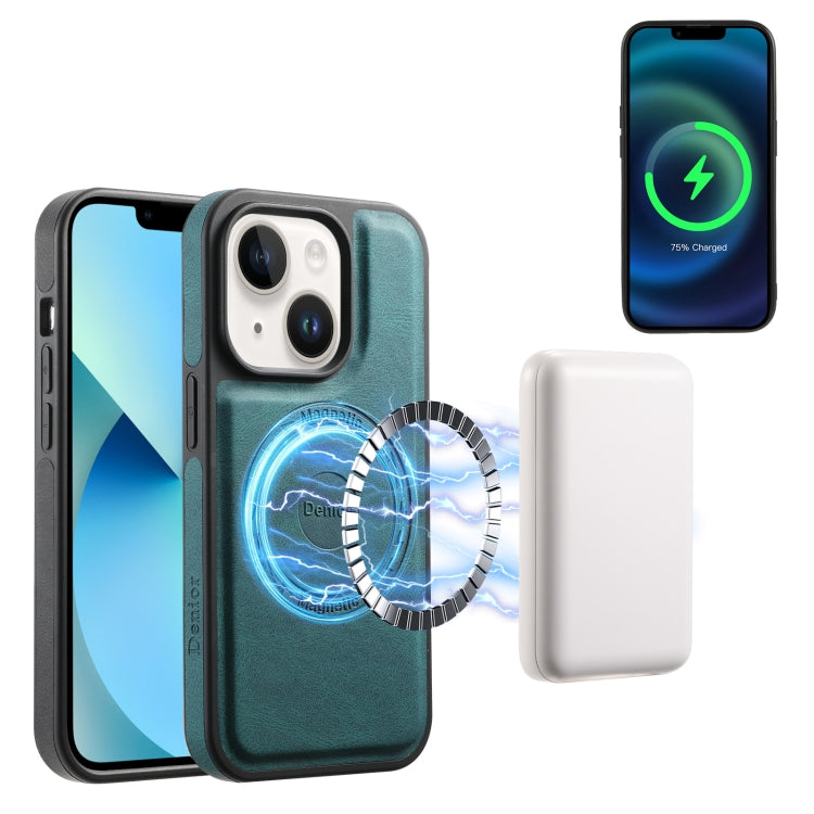 For iPhone 14 / 13 Denior A13 Skin Feel MagSafe Phone Case(Blue)
