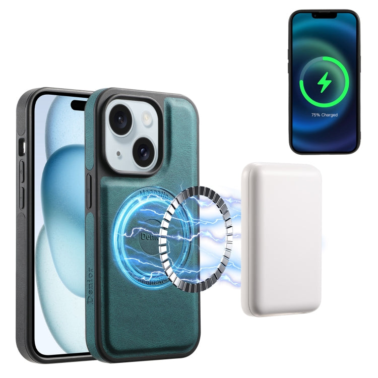 For iPhone 15 Plus / 14 Plus Denior A13 Skin Feel MagSafe Phone Case(Blue)
