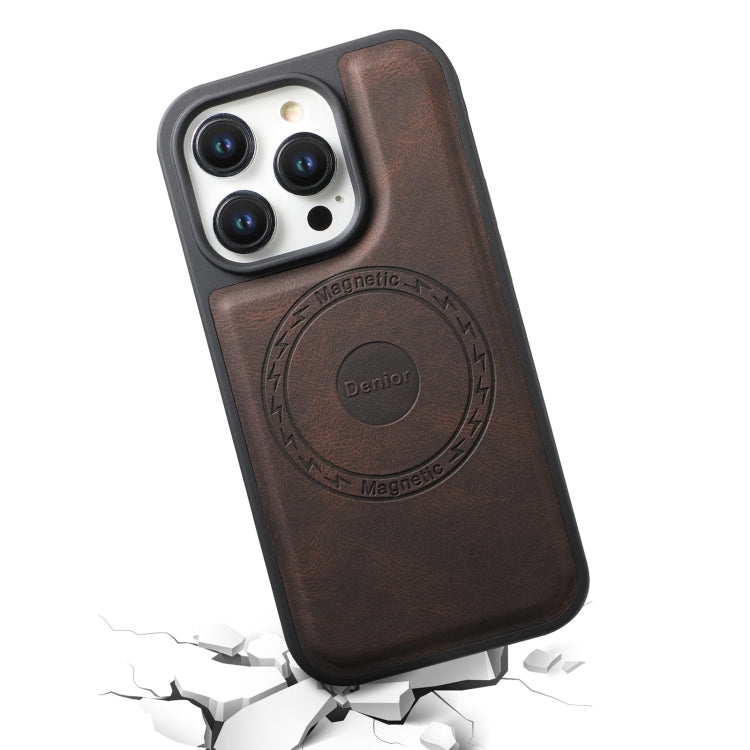 For iPhone 15 Pro Denior A13 Skin Feel MagSafe Phone Case(Brown)