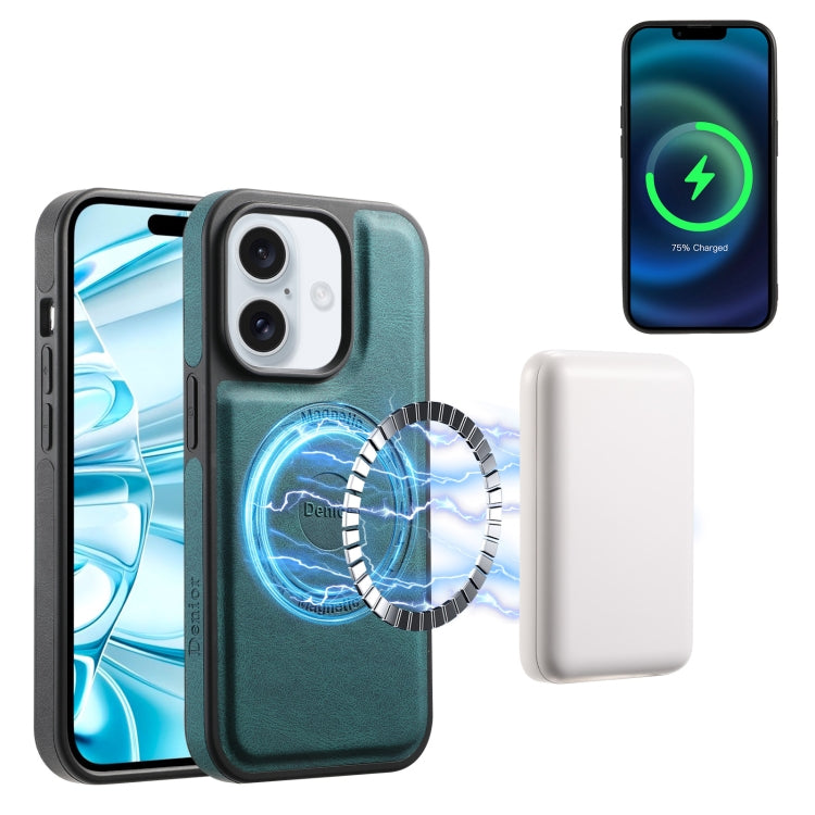 For iPhone 16 Denior A13 Skin Feel MagSafe Phone Case(Blue)