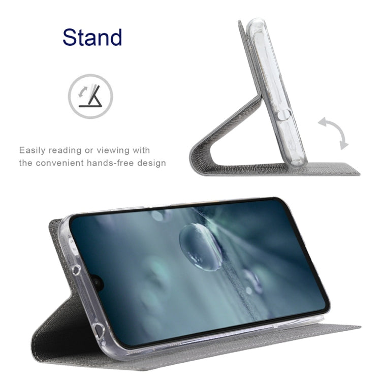 For Sharp Aquos Wish4 ViLi DMX Series TPU + PU Leather Magnetic Phone Case(Grey)