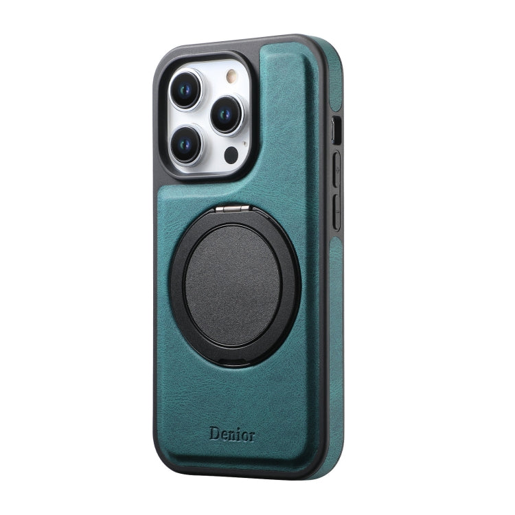 For iPhone 15 Denior A14 Skin Feel Rotating Holder MagSafe Phone Case(Blue)