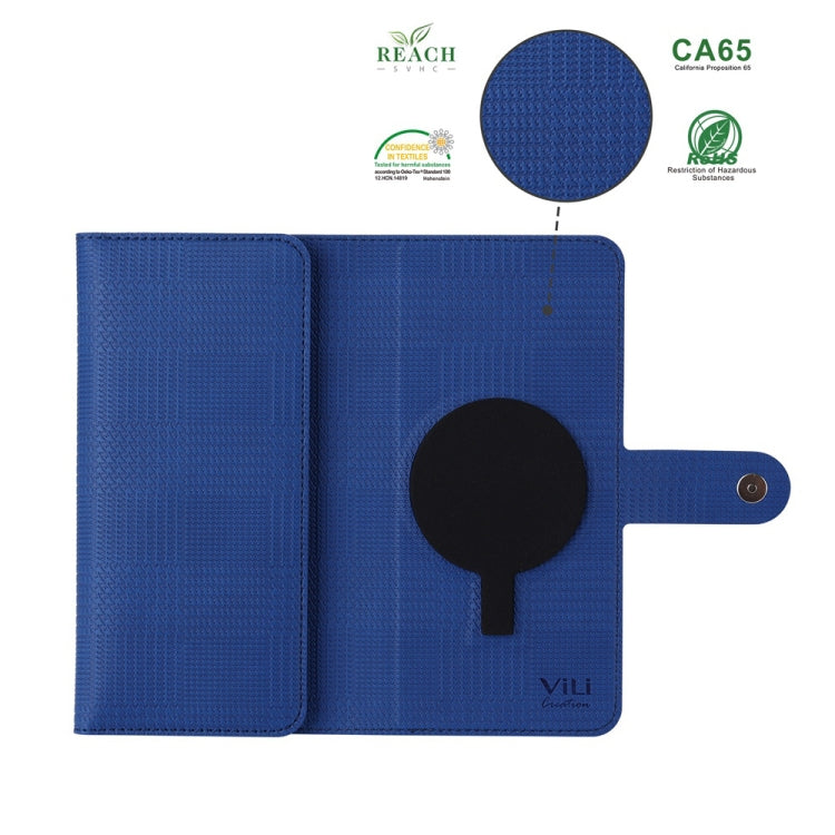 For Samsung Galaxy S24 Ultra 5G ViLi GHA-C Series RFID MagSafe Magnetic Flip Leather Phone Case(Blue)