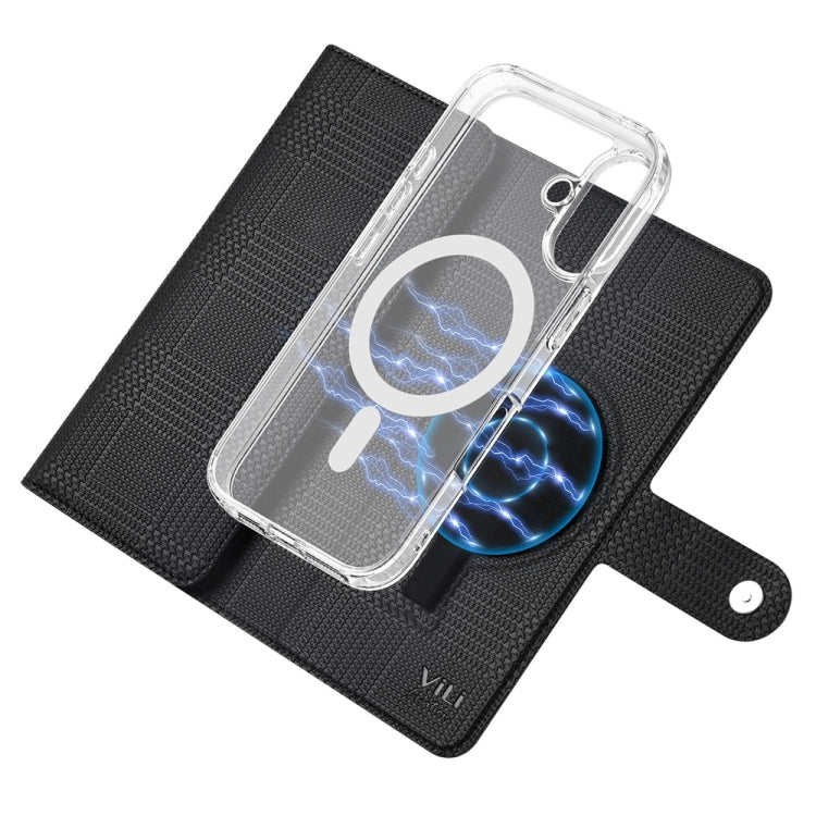 For Samsung Galaxy S24 5G ViLi GHA-C Series RFID MagSafe Magnetic Flip Leather Phone Case(Black)