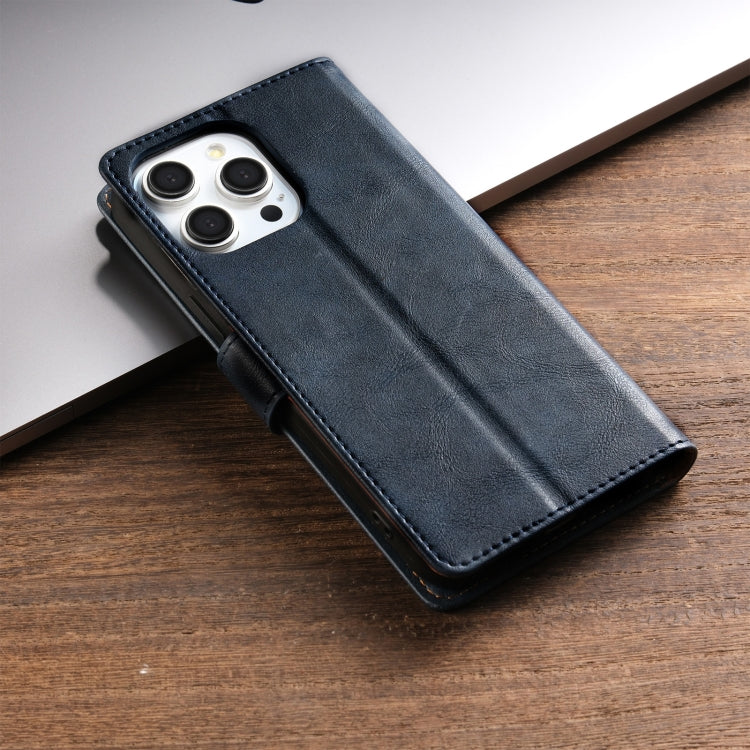 For iPhone 14 Pro Max N.BEKUS CSJ-P1 Solid Color Leather Phone Case(Blue)