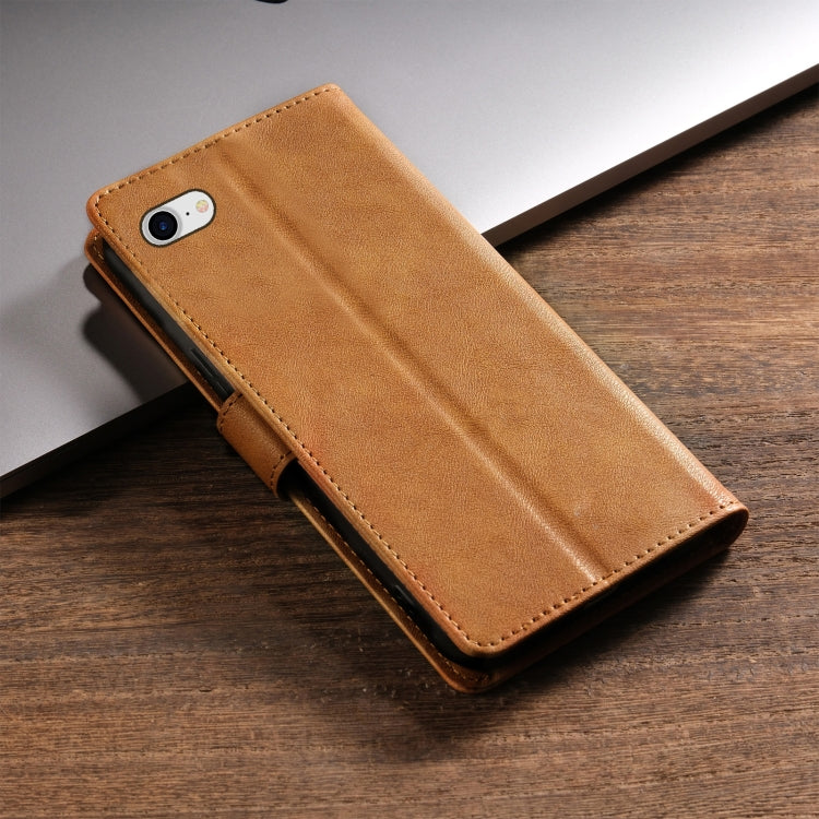 For iPhone SE 2022 / SE 2020 / 8 / 7 N.BEKUS CSJ-P1 Solid Color Leather Phone Case(Brown)