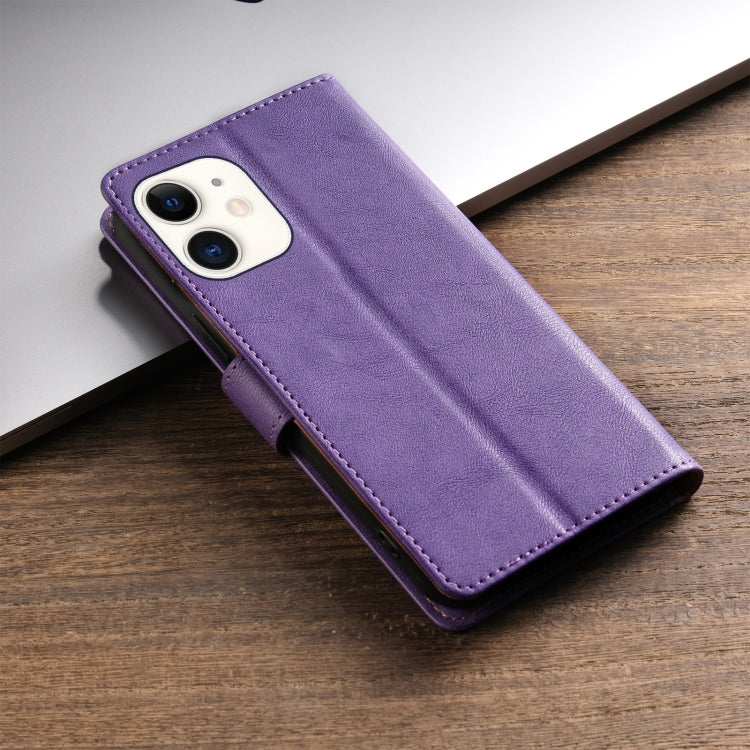 For iPhone 11 N.BEKUS CSJ-P1 Solid Color Leather Phone Case(Purple)