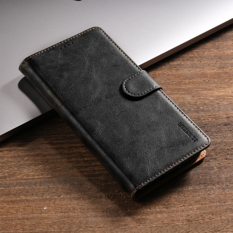 For iPhone 14 Plus N.BEKUS CSJ-P1 Solid Color Leather Phone Case(Black)