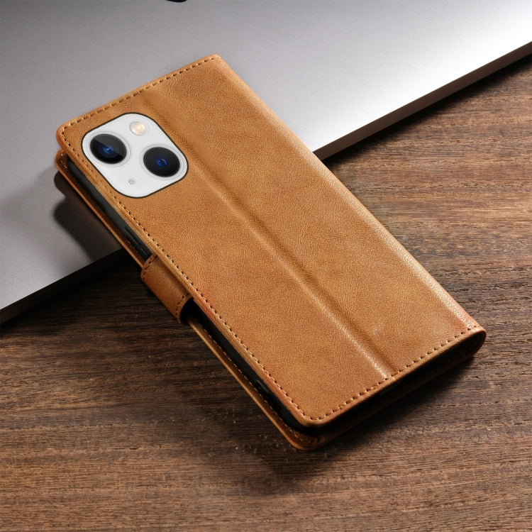 For iPhone 15 N.BEKUS CSJ-P1 Solid Color Leather Phone Case(Brown)