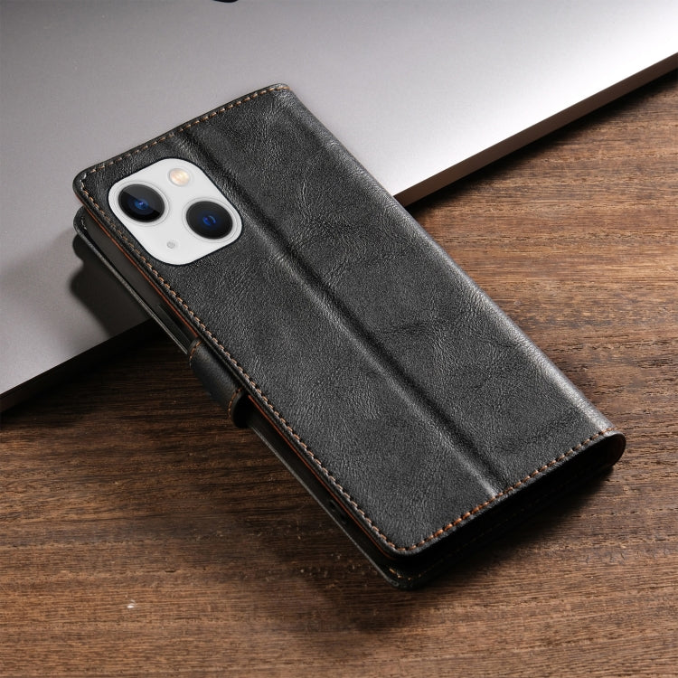 For iPhone 15 N.BEKUS CSJ-P1 Solid Color Leather Phone Case(Black)