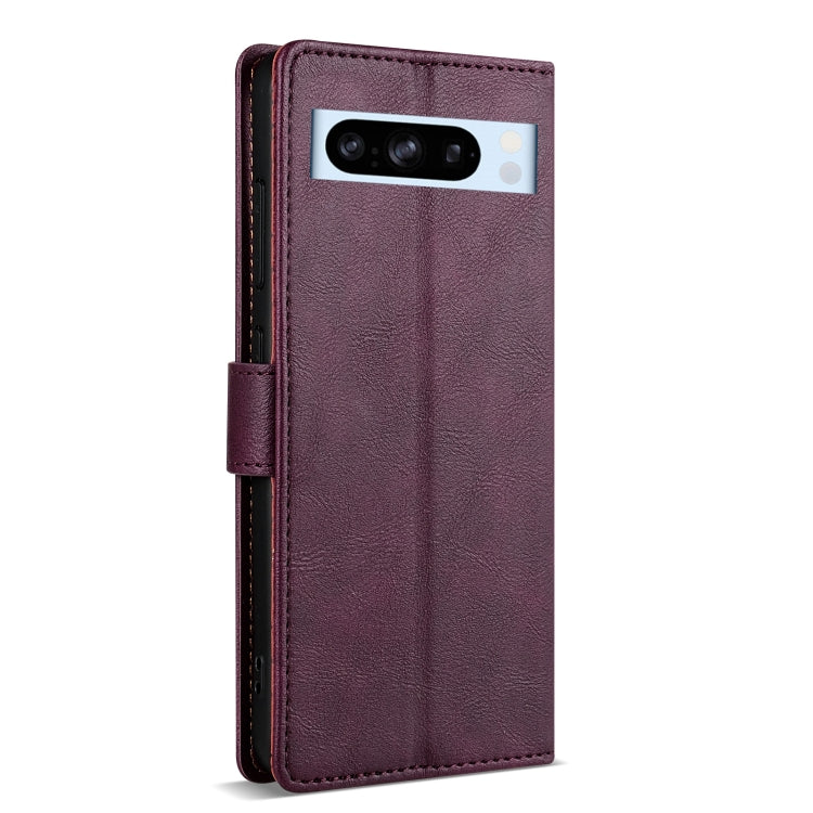 For Google Pixel 7 N.BEKUS CSJ-P1 Solid Color Leather Phone Case(Wine Red)