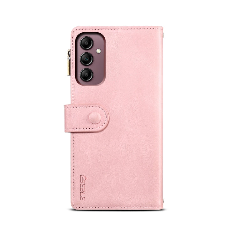 For Samsung Galaxy A36 ESEBLE Retro Frosted RFID Flip Leather Phone Case(Rose Gold)