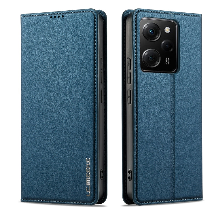 For Redmi Note 12 Pro 5G LC.IMEEKE L1 Series Frosted Fine Texture PU Phone Case(Blue)