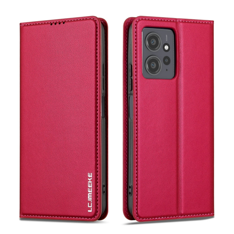 For Redmi Note 12 4G Global LC.IMEEKE L1 Series Frosted Fine Texture PU Phone Case(Red)