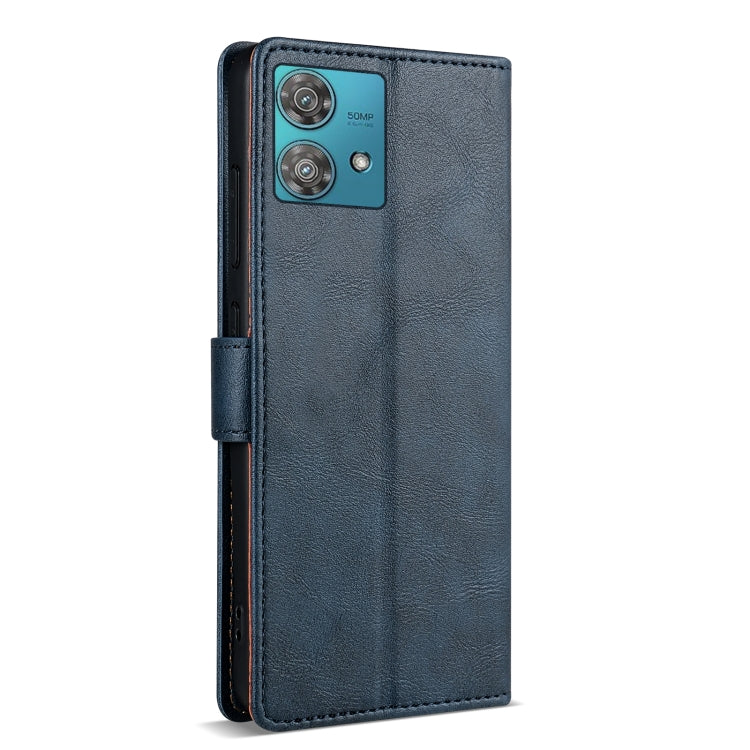 For Motorola Edge 40 Neo N.BEKUS CSJ-P1 Solid Color Leather Phone Case(Blue)