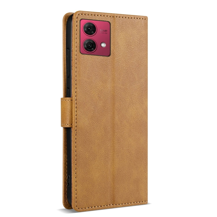 For Motorola Moto G84 N.BEKUS CSJ-P1 Solid Color Leather Phone Case(Brown)