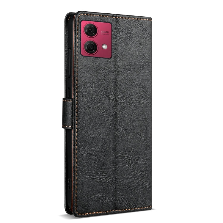 For Motorola Moto G84 N.BEKUS CSJ-P1 Solid Color Leather Phone Case(Black)
